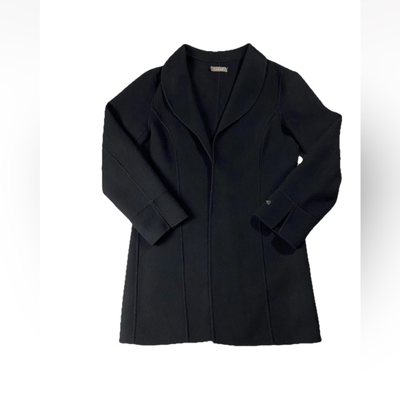 Kenar 100% Boiled Wool  Black Jacket Cardigan Blazer - Picture 2 of 12